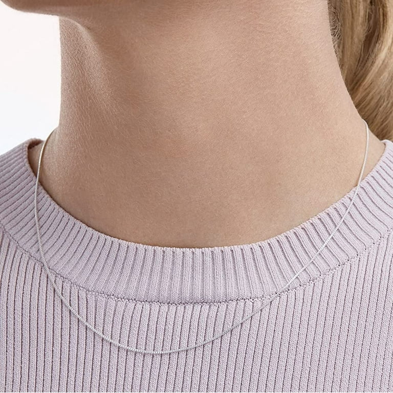 Sterling Silver 1mm Adjustable Box Chain - Various Lengths Sterling Silver 1mm Adjustable Box Chain - Various Lengths
