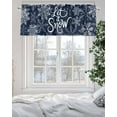 thumbnail image 5 of Navy Blue Christmas Snowflakes Kitchen Valances for Windows White Winter Holiday Valance Curtains&nbsp; for Kitchen /Living Room/Bedroom/ Bathroom Decor, 54"x18 " ,Rod Pocket 1 Panel,, 5 of 7