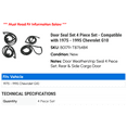 thumbnail image 2 of Door Seal Set 4 Piece Set - Compatible with 1975 - 1995 Chevy G10 1976 1977 1978 1979 1980 1981 1982 1983 1984 1985 1986 1987 1988 1989 1990 1991 1992 1993 1994, 2 of 2