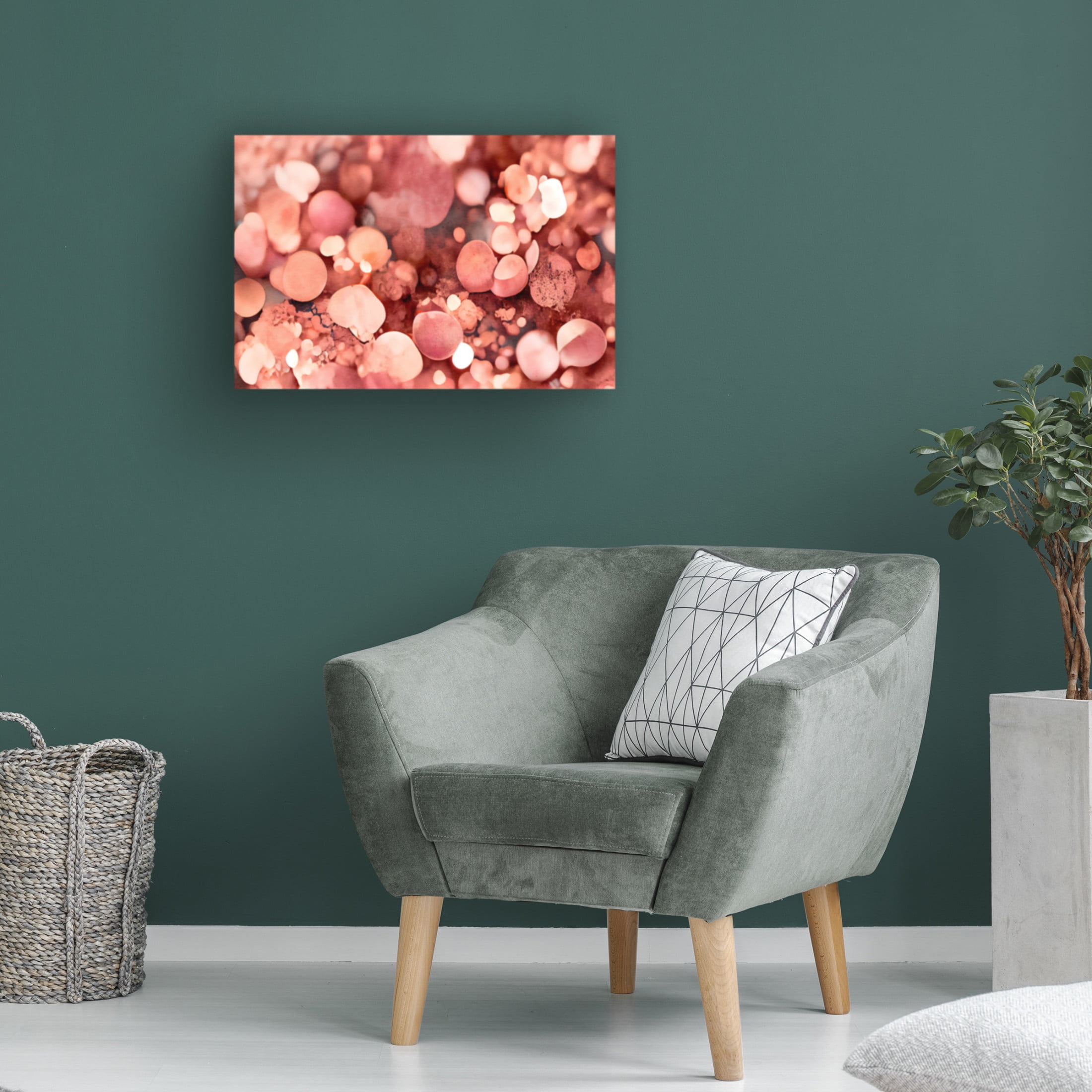 Canvas Wall Art - Treechild 'Rosy Sparkles' Wall Art for Living Room, Bedroom, or Office D?cor by Trademark Fine Art - 32 x 22 Inches