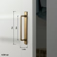 thumbnail image 6 of Goo-Ki 5'' Center to Center Antique Brass Cabinet Bar Pulls with Backplate, Vintage Classic Retro Drawer Handles Closet Home Kitchen Improvement Hardware, 2 Pack, 6 of 7