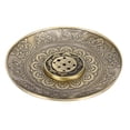 thumbnail image 1 of Quemadores de incienso de bronce con forma de flor y soportes redondos para varillas de incienso para decoración del hogar., 1 of 14