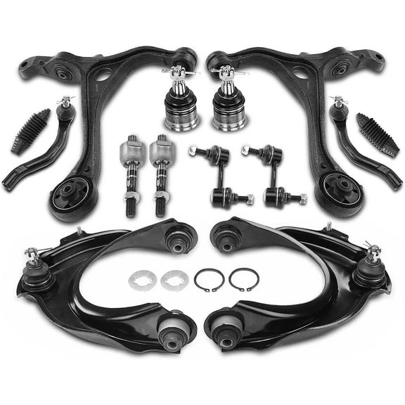 A-Premium Front Suspension Kit Control Arm Ball Joint Tie Rod End Sway Bar Link Compatible with Honda Accord 2003 2004 2005 2006, 14-PC Set, Replace# 51460SDAA01, 53010SDPA01