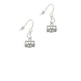thumbnail image 2 of Silvertone Open Cat Face Heart French Earrings, 2 of 4
