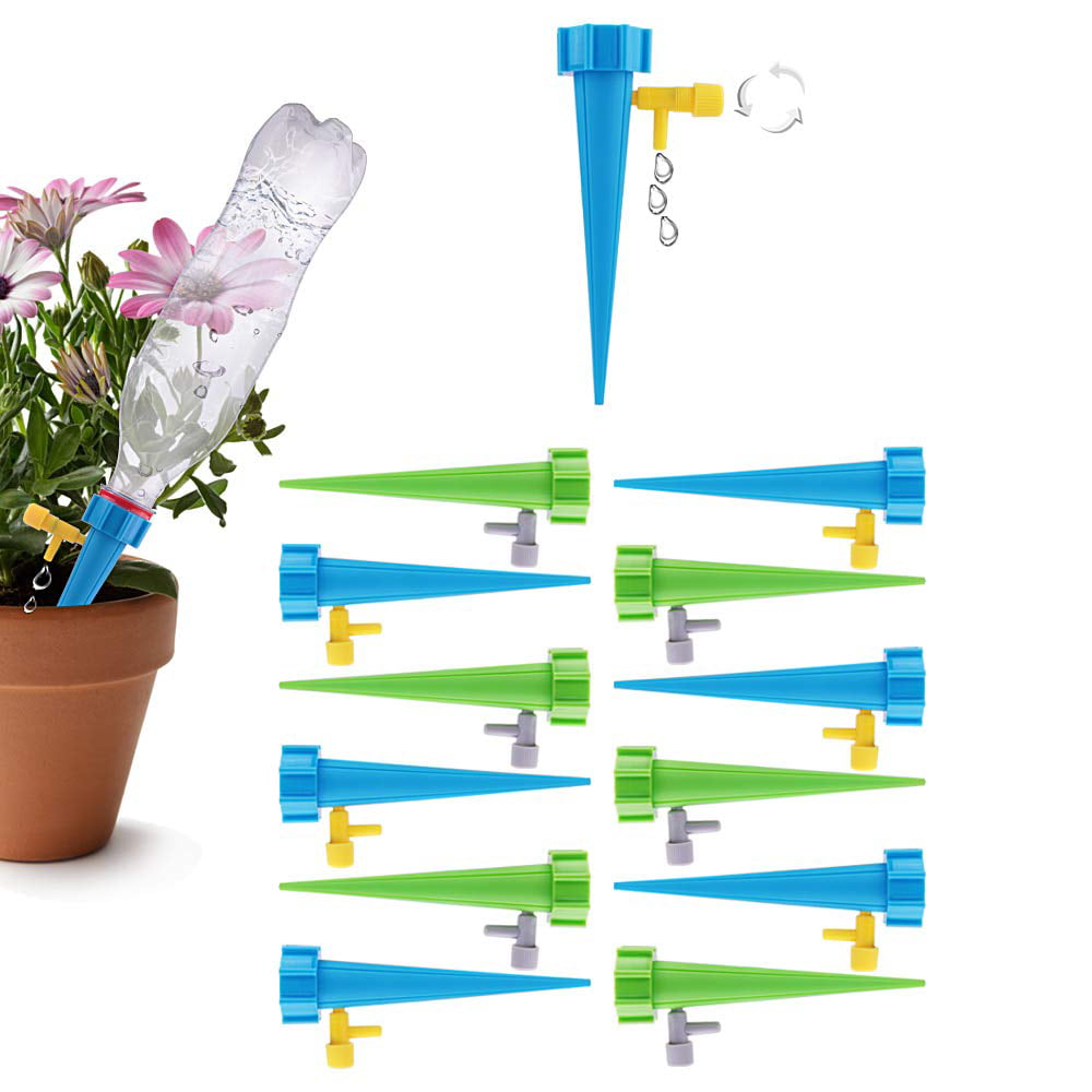 SIMENMAX 12 PCS Plant Waterer Self Watering Spikes System with Slow Release Control Valve Switch Self Irrigation Watering Drip Devices for Outdoor Indoor Flower or Vegetables HangTuff Hangers a division of Arlington Machine Works DH001B 