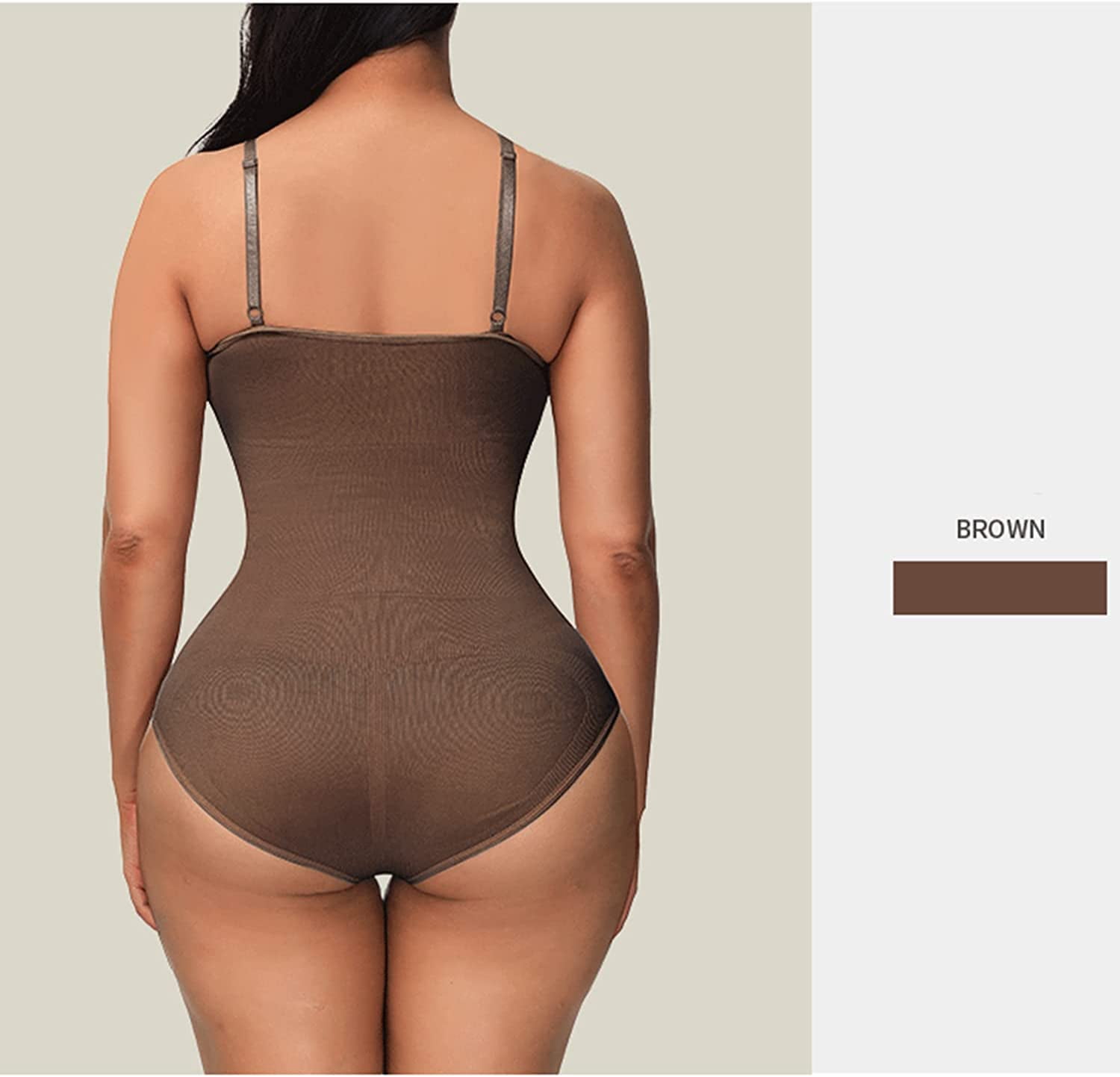 Cygen Bodysuit Shapewear Cygen Shapewear for Women Tummy Control Tops  Seamless One-Piece Body Shaper(Brown,XXL) - Walmart.com