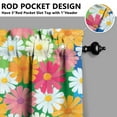 thumbnail image 5 of Boho Daisy Tier Curtains Set of 3 - Floral Retro Kitchen Window Treatments, Semi-Sheer Yellow & White Panels with Valance for Sunny Rooms, 5 of 5