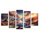 thumbnail image 1 of Cuadro decorativo para sala, recamara, Paisaje Atardecer Lago Montañas, elegante, moderno, minimalista, Set de 5 piezas, 1 of 5