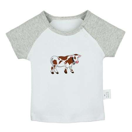 

Holy Cow I m Cute Funny T shirt For Baby Newborn Babies Animal Cow T-shirts Infant Tops 0-24M Kids Graphic Tees Clothing (Short Gray Raglan T-shirt 12-18 Months)