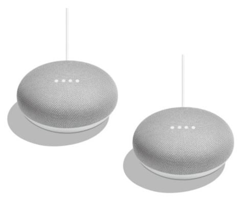 Google Home Mini - Chalk, 2-Pack - Walmart.com