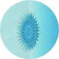 thumbnail image 1 of Ahgly Company Tapis de Zone Carré Lavable en Machine Bleu Turquoise Vert, 3 Pieds Carré, 1 of 7