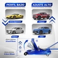 thumbnail image 3 of Gato Hidraulico de Patin HANTEC cama baja 2.5 Toneladas Automotriz Hantec Herramienta, 3 of 7