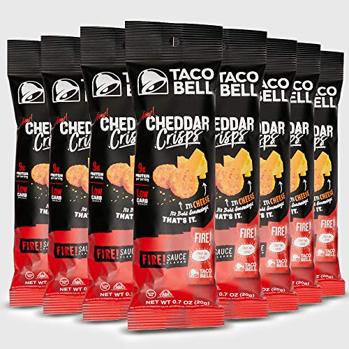 Taco Bell Cheddar Crisps Fire Flavor (8 Pack)