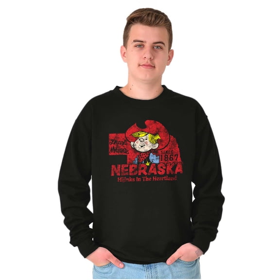 Dennis The Menace Nebraska State Sweatshirt for Men or Women Brisco Brands S