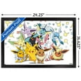 thumbnail image 3 of Pokémon - Pikachu, Eevee, And Its Evolutions Wall Poster, 14.725" x 22.375", Framed, 3 of 3