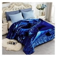 thumbnail image 2 of TiaGOC Korean Faux Mink Fleece Blanket 83" X 91", 5.7 LB - 2 Ply Reversible Soft Warm Plush Flannel Blanket (Dolphin/, King), 2 of 8