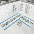thumbnail image 2 of Kitchen Rugs and Mats,Nautical Starfish Coral Summer Coastal 2 Piece Anti Fatigue Area Runner Rug Set Comfort Standing Floor Mat,Seaside Beach Conch Non Slip Absorbent Doormats for Laundry/Bathroom, 2 of 6