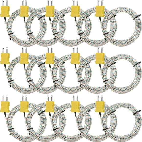Sensor de sonda de temperatura tipo termopar, 15 piezas, 3 m K