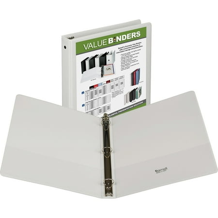 - Samsill, SAM18537, Economy Round Ring View Binders, 1 Each, White