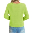 thumbnail image 2 of Long Sleeve V-neck Women Crochet Cardigan Casual Button Down Sweater, 2 of 6