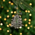 thumbnail image 2 of Northlight Buffalo Plaid Christmas Tree with Reindeer Ornament - 4" - Black and White, 2 of 6