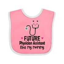 Inktastic Future Physician Assistant Like Mommy Girls Baby Bib
