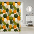 thumbnail image 2 of Manfei Maple Leaf Fall Print Shower Curtain 72Wx78L,Fall Pumpkin Print Bath Curtain, 2 of 5