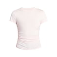 thumbnail image 5 of Time and Tru Women’s Ruched Tee with Short Sleeves, Sizes XS-XXXL, 5 of 5