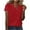 01 Red, variant on bnaln Summer Tops for Women 2024 Sale Fashion Ladies Casual Solid Color Short Sleeve V-Neck Buttons T-Shirt Fashion Plain Longline Blouse Tops Plus Size Leisure Daily Wear
