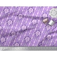 thumbnail image 3 of Soimoi Purple Cotton Poplin Fabric Abstract Damask Print Fabric by the Yard 42 Inch Wide, 3 of 3