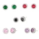 thumbnail image 5 of Sonducket 1 par de pendientes redondos de banquete para niñas con diamantes de imitación de cobre para mujer Type4 NO4, 5 of 6