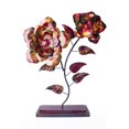 thumbnail image 1 of Heather Ann W08999-06 Flora 2 Bloom Foiled and Lacquered Table Top Decorative Object, Copper, Red & Gold, 1 of 1