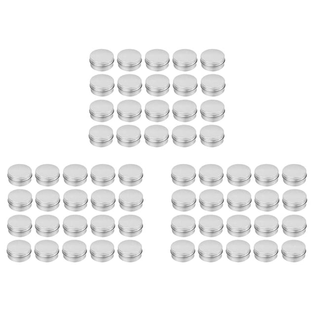 144 Piezas Latas de 1 Onza Latas de Aluminio Plateado Latas de Aluminio Redondas con Tapa de Rosca Latas con Tapa de Rosca Recipientes con Tapa de Rosca