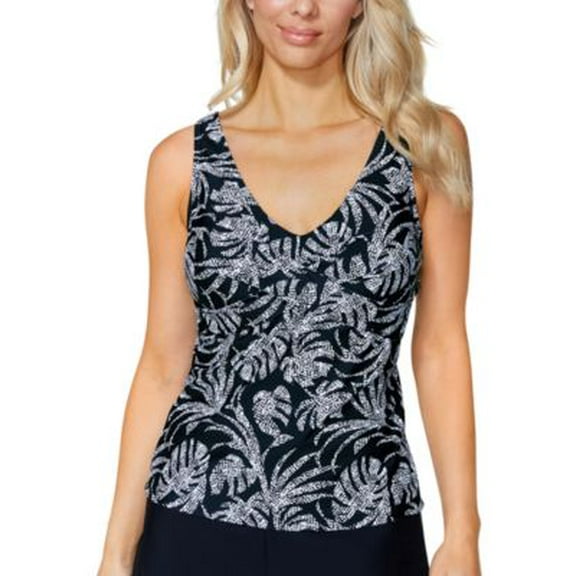 Island Escape Womens Printed Monterey Twist In The Shade Black Multi 12