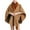 #654-Gold, variant on AUNVITO Women's Winter Poncho Faux Fur Collar Knit Elegant and Warm Winter Style