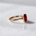 thumbnail image 2 of STERLING MINIMALIST 8X6MM Radiant Cut Red Ruby Ring, Solitaire Bezel Set Bridal Ring, Minimalist Statement Jewelry, July Birthstone Gemstone, 2 of 8
