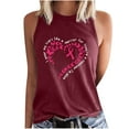 thumbnail image 3 of VKOYWKM Womens Breast Cancer Awareness Tank Tops Pink Ribbon Graphic Tank Top Sleeveless Crew Neck Fight Cancer Shirts Inspirational Breast Cancer Tank Tops, 3 of 5