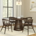 thumbnail image 6 of Plank+Beam 48" Lido Round Dining Table, Solid Wood Minimalist Kitchen Table for 4, Walnut, 6 of 9