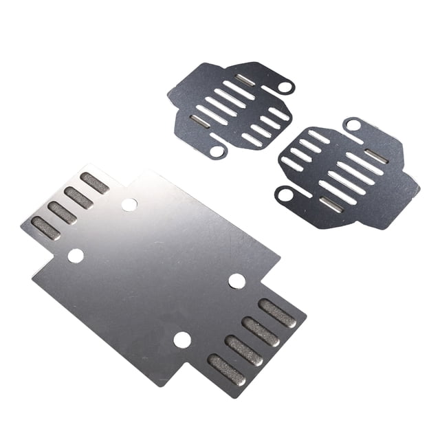 Ensemble de Protection Inférieure en Acier Inoxydable pour Chariot Électrique FMS FCX24 1/24 Voiture Protéger Modèle de Voiture Pièce de Rechange