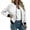 White, variant on LUVDA Bomber Jacket for Women Lightweight Long Sleeve Solid Zip-Up with Pockets for Fall Casual