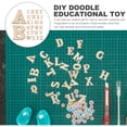 thumbnail image 2 of 200pcs 15mm DIY Doodle Educational Toy Small Natural Wooden Slice Scrapbooking Embellishments DIY Craft Decor (English Letters Pattern), 2 of 5