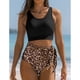 thumbnail image 2 of Conjunto de bikini para mujer, cintura alta, estampado floral, traje de baño de dos piezas con lazo lateral, 2 of 5