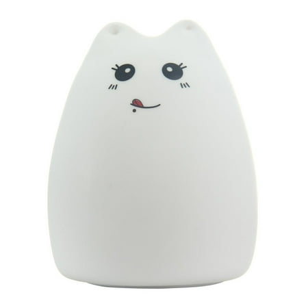 

Baby Night Light Silicone Cat Lamp White Color Night Light Night Light Lampara Para De Kids Light