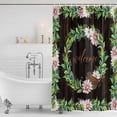 thumbnail image 3 of Spring Botanical Shower Curtain, Waterproof Shower Curtains for Bathroom, Garden Birds Floral Leaves Brown Wood Washable Fabric Bathtub Curtain Set Bath Decor with 12 Hooks Extra Long 72"x96", 3 of 8