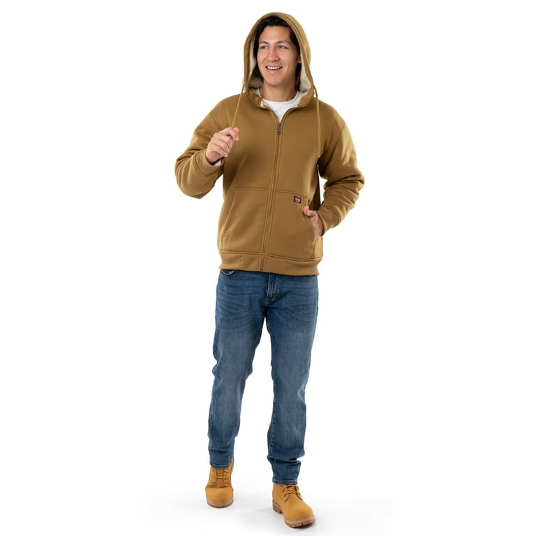 Wrangler Workwear Men's Full-Zip Hooded Work Jacket, Size Small to