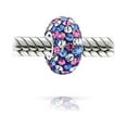 thumbnail image 2 of Bling Jewelry Womens Blue Pink Purple Striped Crystal Bead Charm for European Bracelet Silver, 2 of 4