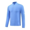 thumbnail image 1 of pstuiky Camisas casuales de manga larga para hombre, Camisa deportiva de manga larga con cuello alto, ligera, transpirable y de color liso con cremallera para hombre xl, 1 of 2