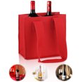 thumbnail image 4 of Naiovety Bolsa para botellas de vino a prueba de arañazos, compartimentos móviles y que no destiñen para los amantes del champán, que no se Almacenamiento y organización del hogar Rojo 4 ranuras, 4 of 6