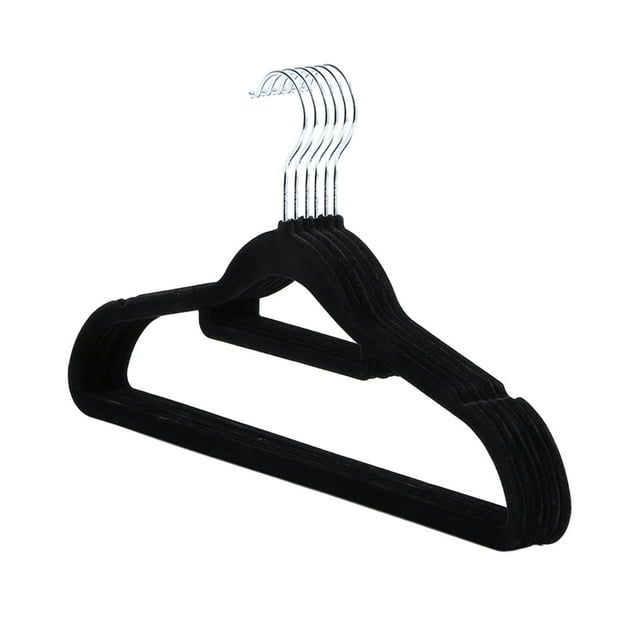 Clothes Drying Rack Flocked Clothes Hanger Home Adult Non-Slip Drying Rack No Mark Hanger, 16.5 Inches, 10-Pack, Great For Adult Closets, Clothes, Pants, Coat And More