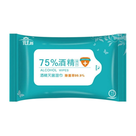 10 Pcs/set 75% Prep Pad Hands Cleaning Cleansing Wet Tissue Wet Wipes Napkins Swabs Cleaning Tool